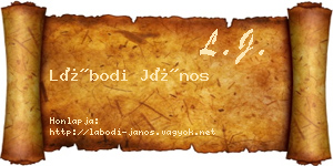 Lábodi János névjegykártya