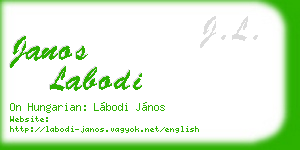 janos labodi business card