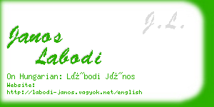 janos labodi business card